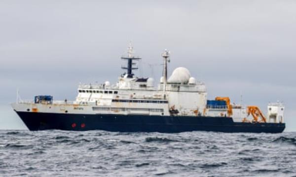 The Yantar, a Russian reco<em></em>nnaissance ship, seen in UK waters this month.